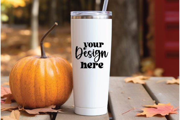 20 Oz Skinny Fall Tumbler Mockup 19: Graphics for Bottles Amp