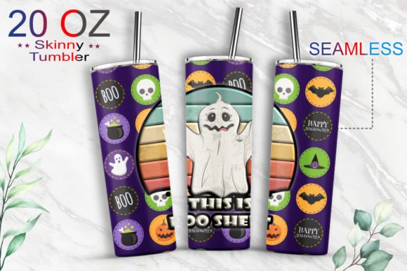 20oz Halloween Tumbler ‘Boo Sheet’ Print Template Review