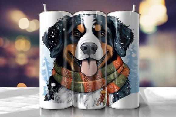 Bernese Dog Tumbler Wrap: Graphics for Tumbler Wraps