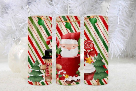 Cute Candy Cane Christmas Tumbler 20Oz Graphics & Crafts