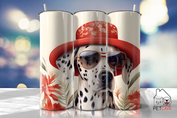 Dalmatian Glasses Red Tumbler Wrap 1: Graphics for Crafts