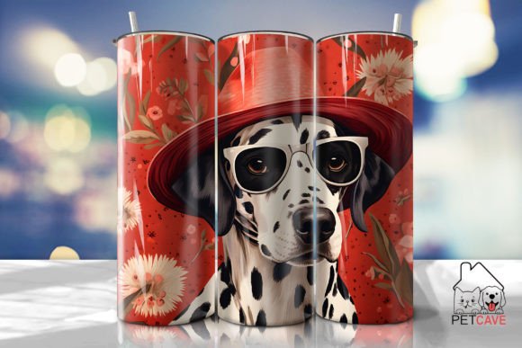 Dalmatian Glasses Red Tumbler Wrap: Graphics for Crafts Brands