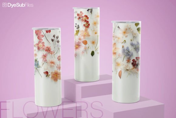Delicate Flower Market Tumbler Wraps Graphics