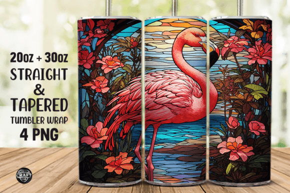 Flamingo Stained Glass Tumbler Wraps & Graphics Review