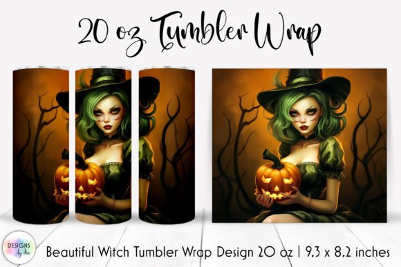 Halloween Cute Little Witch Tumbler PNG