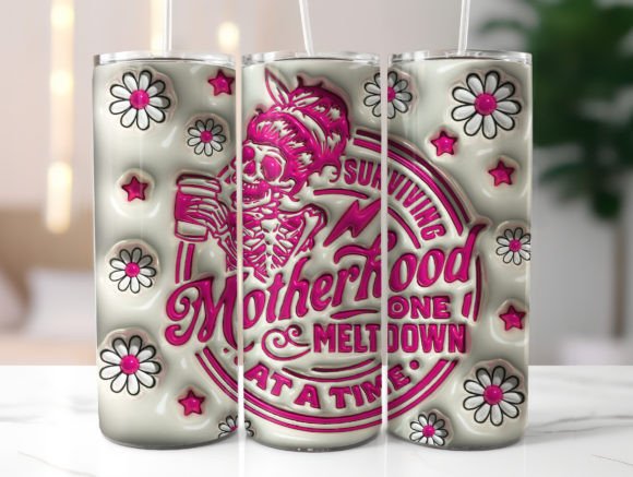 Inflated Funny Motherhood Tumbler Wrap — Graphics & Tumbler Wraps
