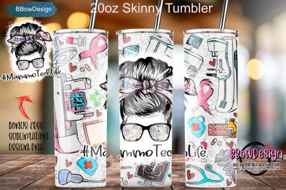 Mammo Tech Life Tumbler PNG Graphics for Wraps