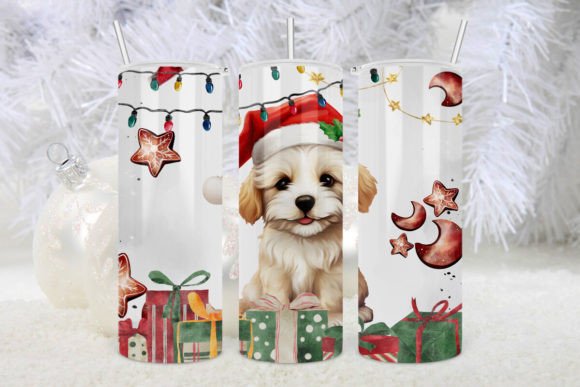 Santa Cute Puppy Dog Tumbler Graphics Craft Review