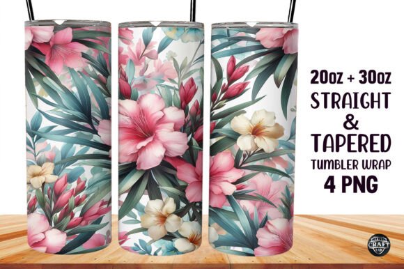 Watercolor Oleander Flower Tumbler Wrap Graphics Review