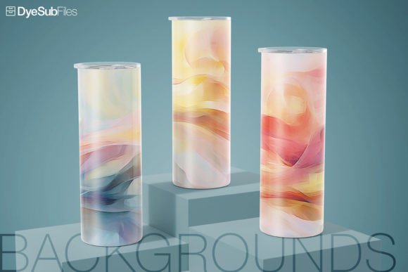 Watercolor Paint Background Tumbler Wrap Graphics