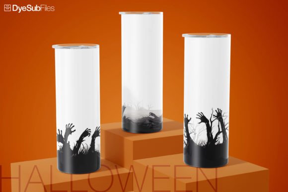 Zombie Halloween Tumbler Wrap Graphics